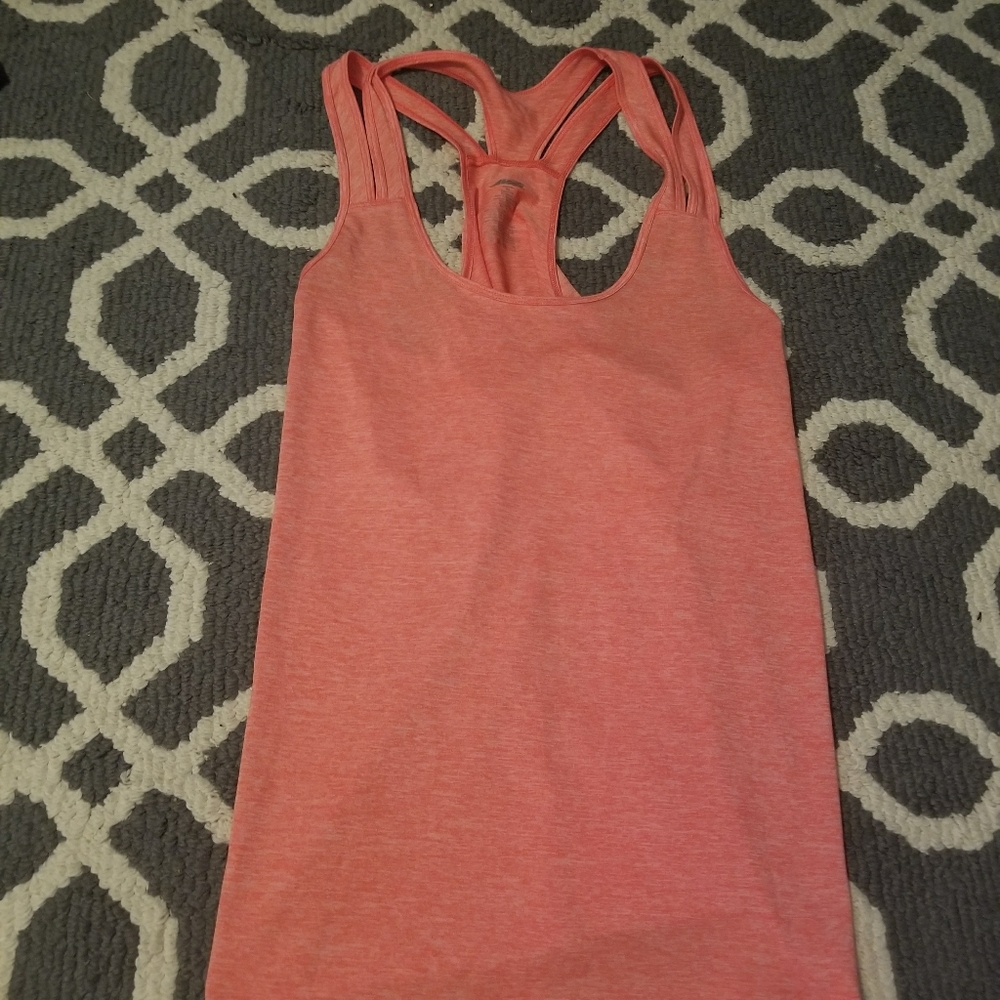 Pink women's workout tank top